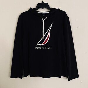 Nautica Logo Sweatshirt Pullover Hoodie L